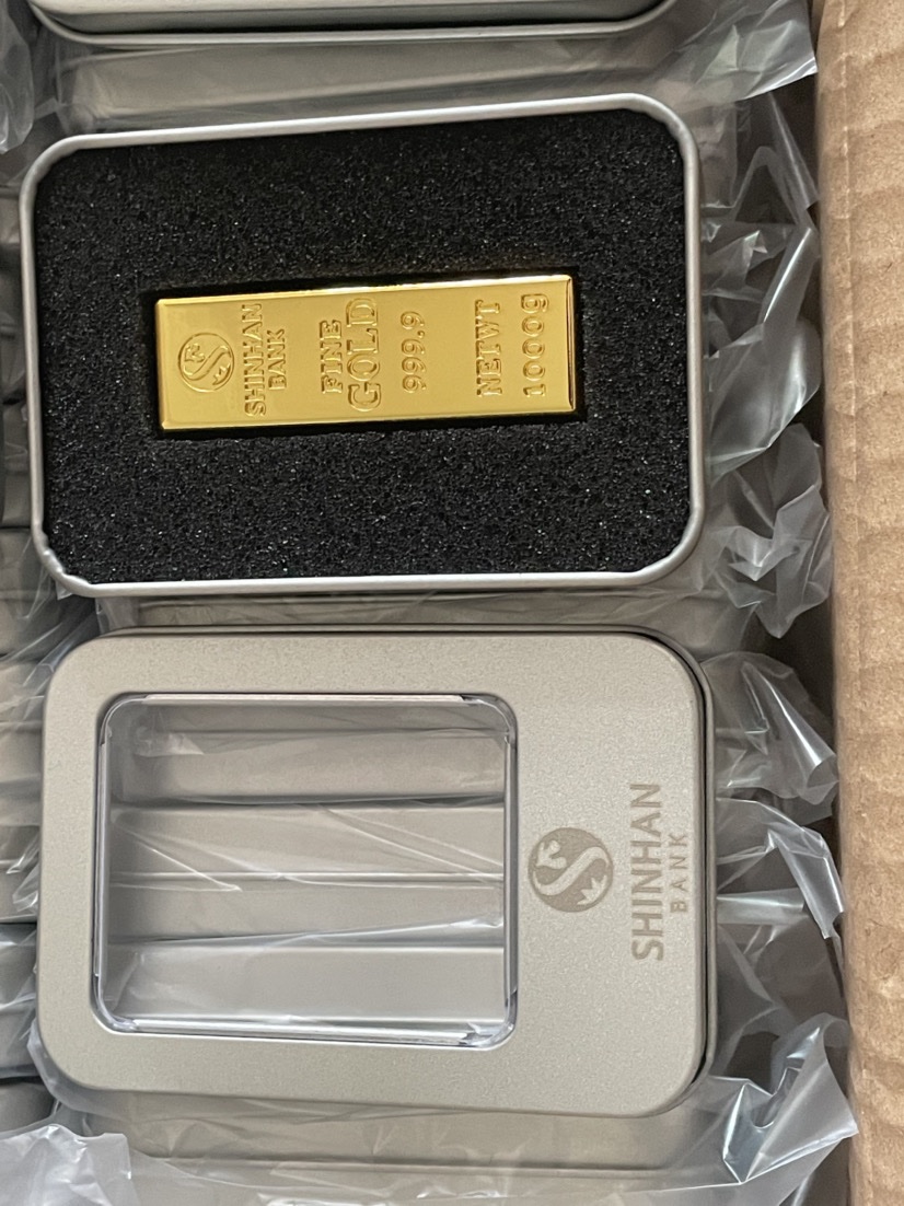 黃金造型隨身碟 鐵盒裝