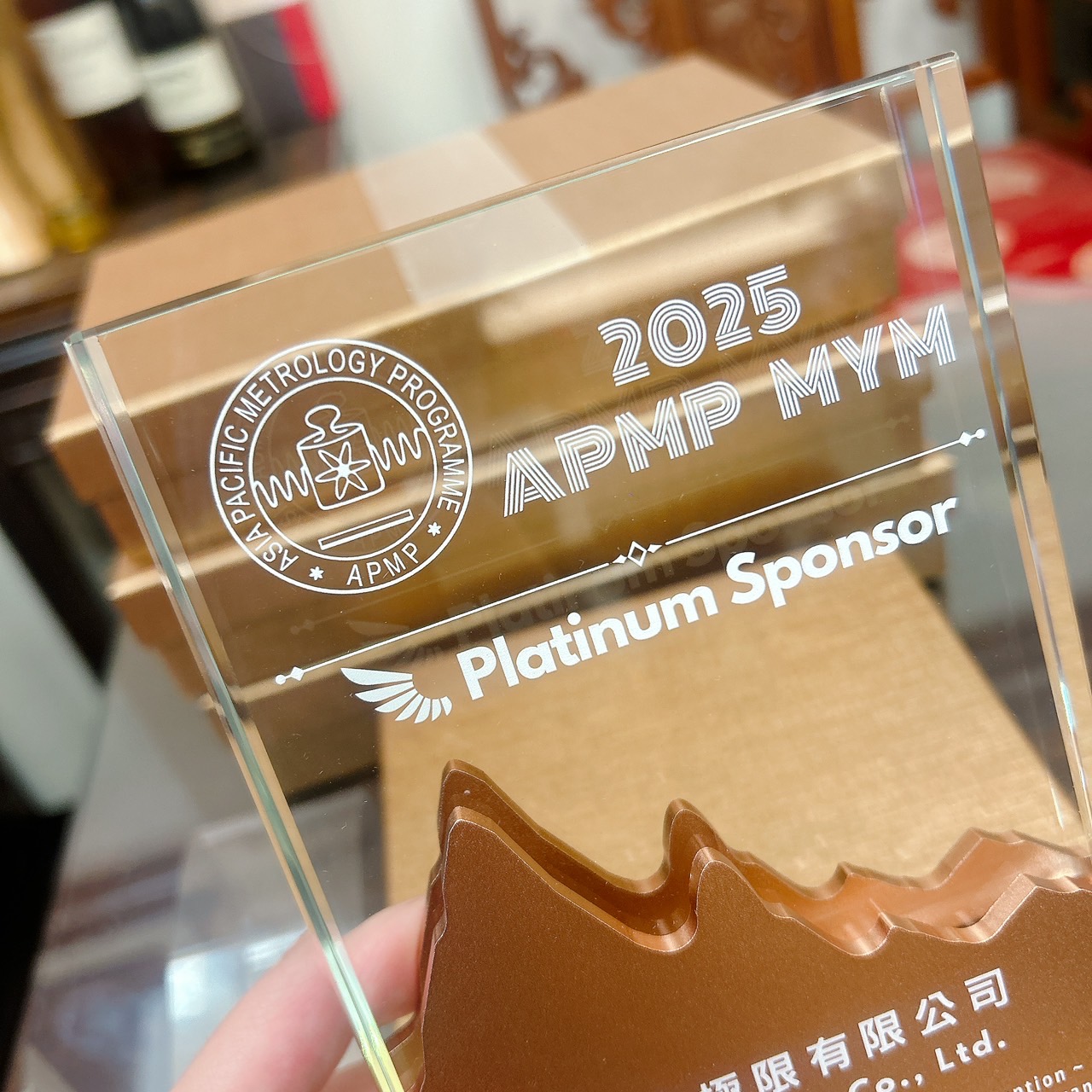 水晶獎盃 UV 印刷 彩色 LOGO