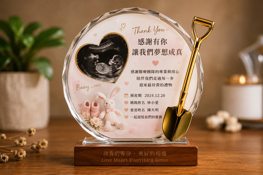 超音波照片紀念獎座