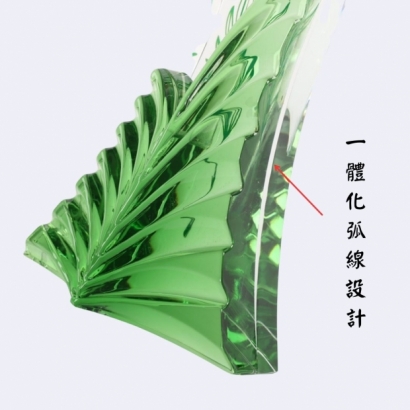 琉璃水晶獎盃　一體成形